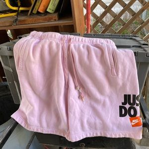 Nike mens pink cotton shorts
